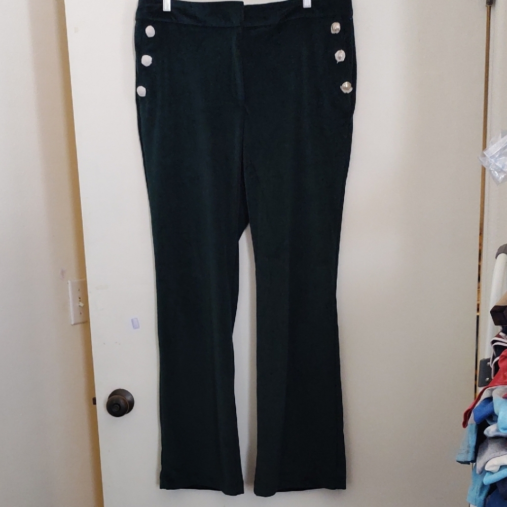 Green Flare Boot Cut Pants Jumpsuits
